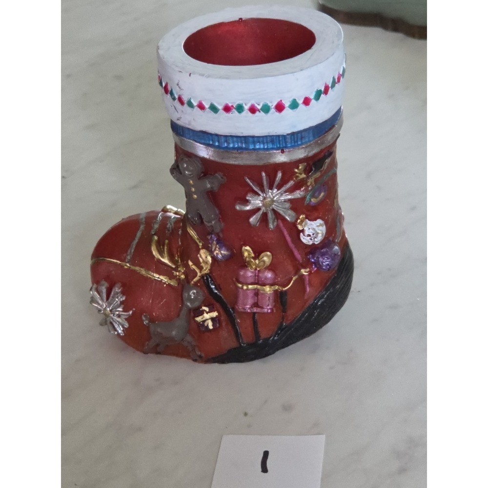 Handmade Resin Santa Boot - Picture 3 of 13